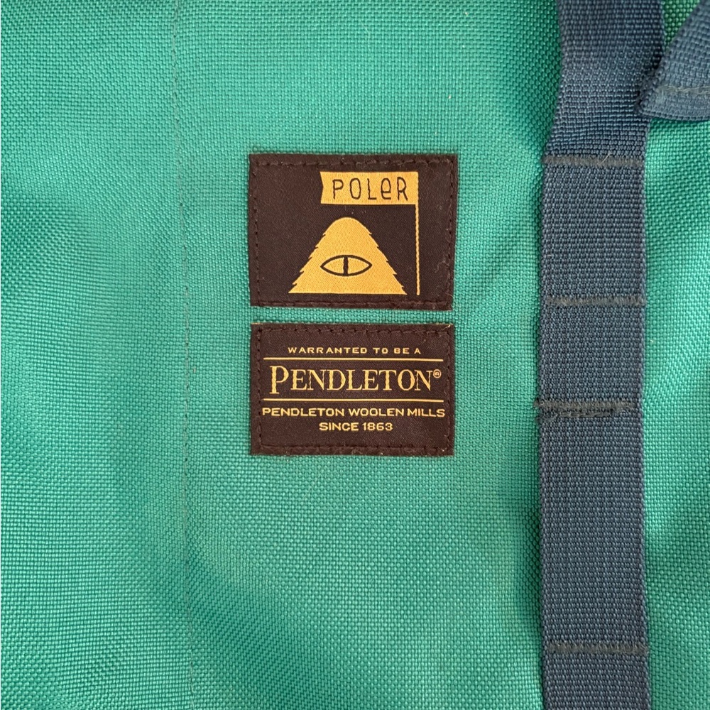 Poler x Pendleton Teal and Red Hiking Backpack - Picture 2 of 3